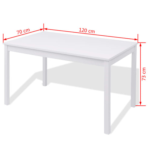 Maison Madeleine -  Seven Piece Dining Set Pinewood White